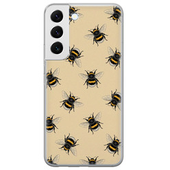 Leuke Telefoonhoesjes Samsung Galaxy S22 siliconen hoesje - Bee happy