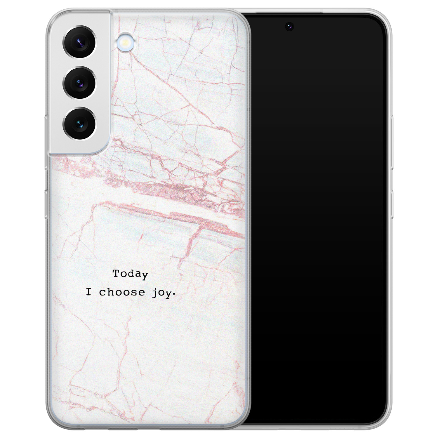 Leuke Telefoonhoesjes Samsung Galaxy S22 siliconen hoesje - Today I choose joy