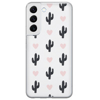 Leuke Telefoonhoesjes Samsung Galaxy S22 Plus siliconen hoesje - Cactus love