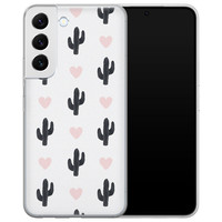 Leuke Telefoonhoesjes Samsung Galaxy S22 Plus siliconen hoesje - Cactus love