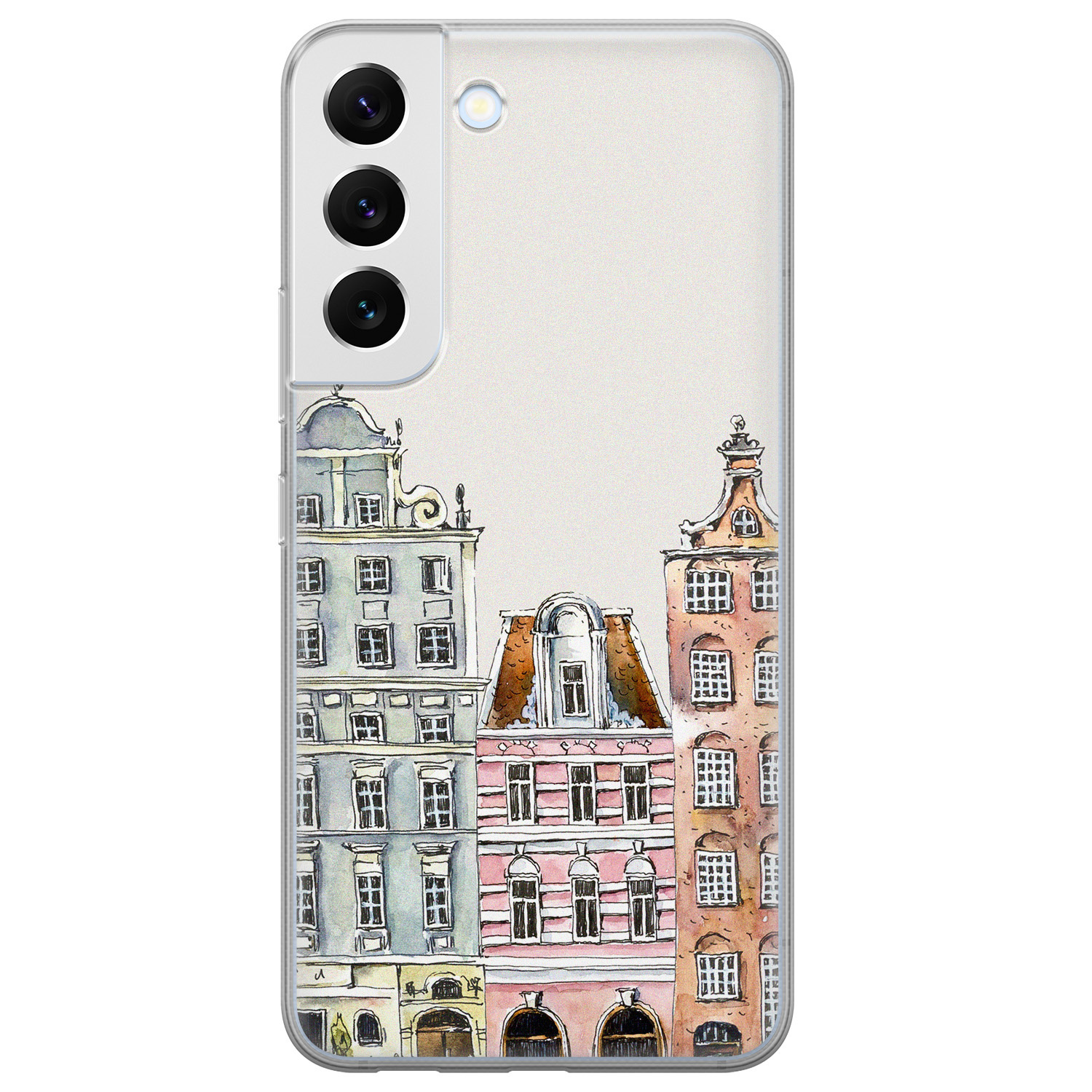 Leuke Telefoonhoesjes Samsung Galaxy S22 Plus siliconen hoesje - Grachtenpandjes