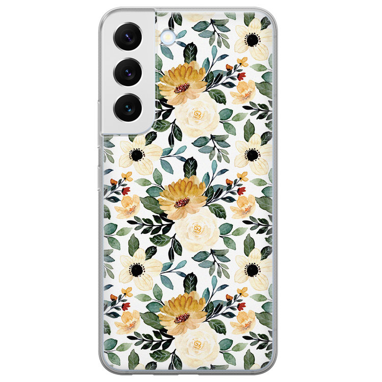 Leuke Telefoonhoesjes Samsung Galaxy S22 Plus siliconen hoesje - Lovely flower