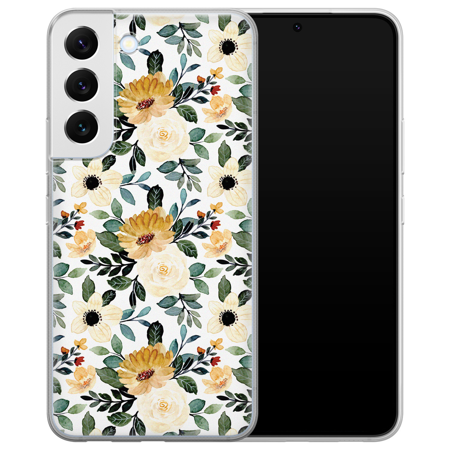 Leuke Telefoonhoesjes Samsung Galaxy S22 Plus siliconen hoesje - Lovely flower