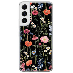 Leuke Telefoonhoesjes Samsung Galaxy S22 Plus siliconen hoesje - Dark flowers
