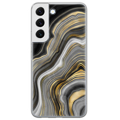 Leuke Telefoonhoesjes Samsung Galaxy S22 Plus siliconen hoesje - Golden agate