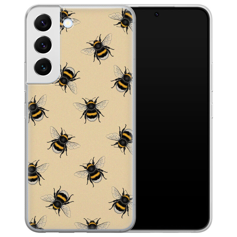 Leuke Telefoonhoesjes Samsung Galaxy S22 Plus siliconen hoesje - Bee happy