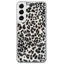 Leuke Telefoonhoesjes Samsung Galaxy S22 Plus siliconen hoesje - Luipaard grijs