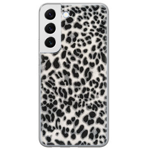 Leuke Telefoonhoesjes Samsung Galaxy S22 Plus siliconen hoesje - Luipaard grijs