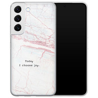 Leuke Telefoonhoesjes Samsung Galaxy S22 Plus siliconen hoesje - Today I choose joy