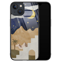 Leuke Telefoonhoesjes iPhone 13 glazen hardcase - Desert night