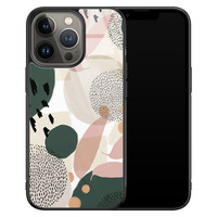 Leuke Telefoonhoesjes iPhone 13 Pro glazen hardcase - Abstract print