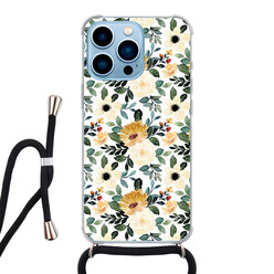 Leuke Telefoonhoesjes iPhone 13 Pro Max hoesje met koord - Lovely flower