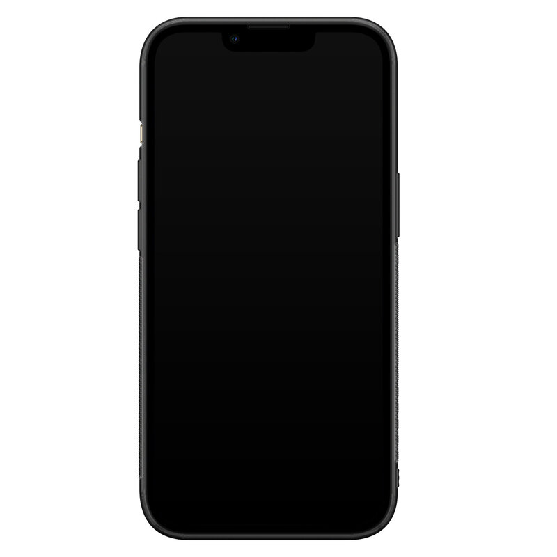 Leuke Telefoonhoesjes iPhone 13 Pro Max glazen hardcase - Marmer blauw goud