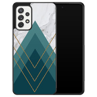 Leuke Telefoonhoesjes Samsung Galaxy A52 hoesje - Geometrisch blauw