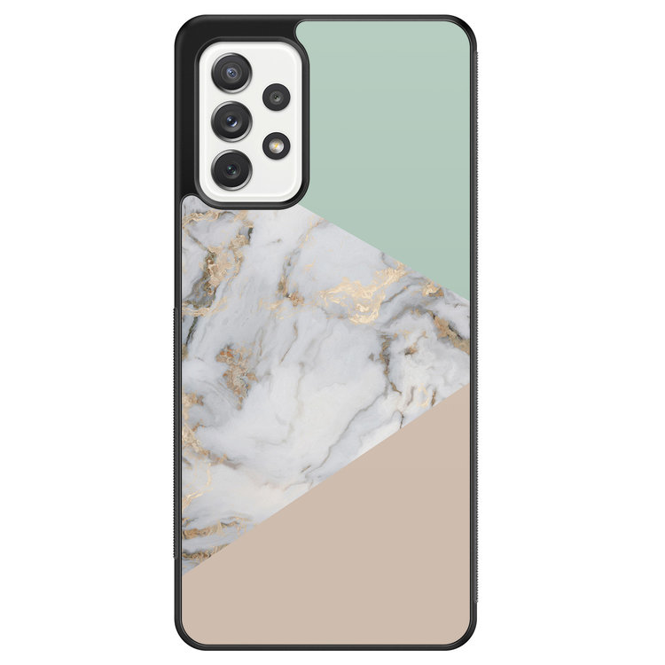 Leuke Telefoonhoesjes Samsung Galaxy A52 hoesje - Marmer pastel mix
