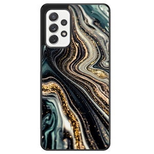 Leuke Telefoonhoesjes Samsung Galaxy A52 hoesje - Marmer swirl