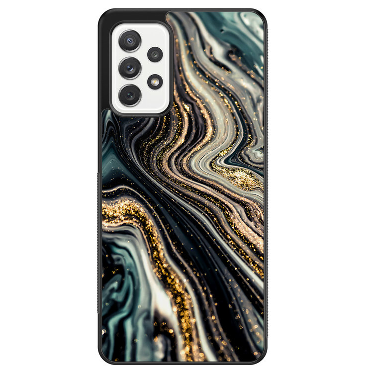 Leuke Telefoonhoesjes Samsung Galaxy A52 hoesje - Marmer swirl