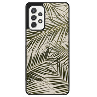 Leuke Telefoonhoesjes Samsung Galaxy A52 hoesje - Palm leaves