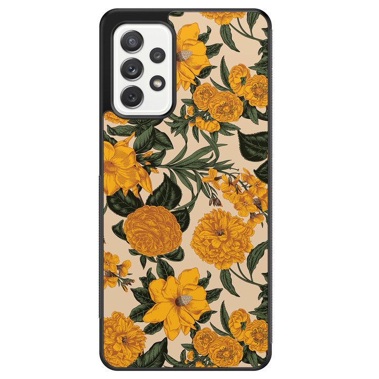 Leuke Telefoonhoesjes Samsung Galaxy A52 hoesje - Retro flowers