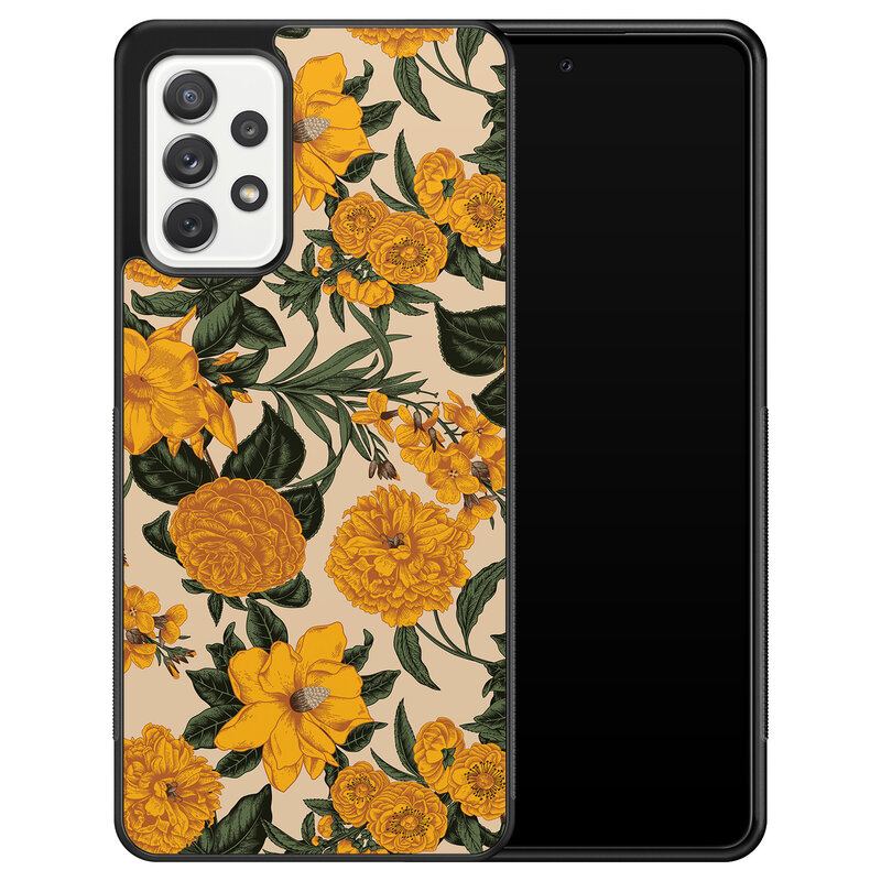 Leuke Telefoonhoesjes Samsung Galaxy A52 hoesje - Retro flowers