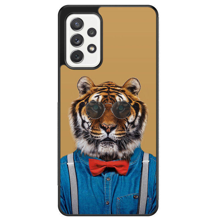 Leuke Telefoonhoesjes Samsung Galaxy A52 hoesje - Tijger hipster