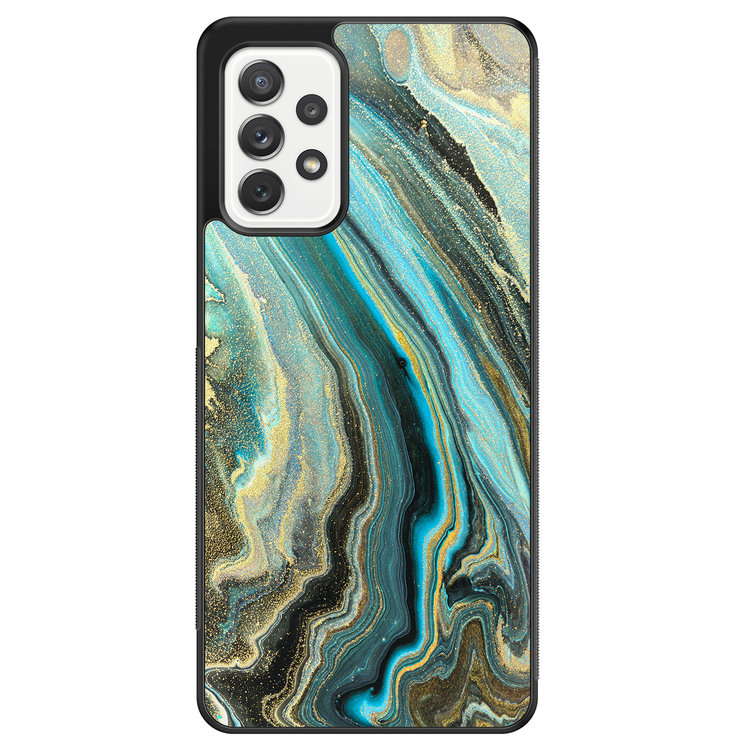 Leuke Telefoonhoesjes Samsung Galaxy A52 hoesje - Marmer mint