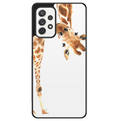 Leuke Telefoonhoesjes Samsung Galaxy A52 hoesje - Giraffe peekaboo