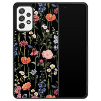 Leuke Telefoonhoesjes Samsung Galaxy A52 hoesje - Dark flowers