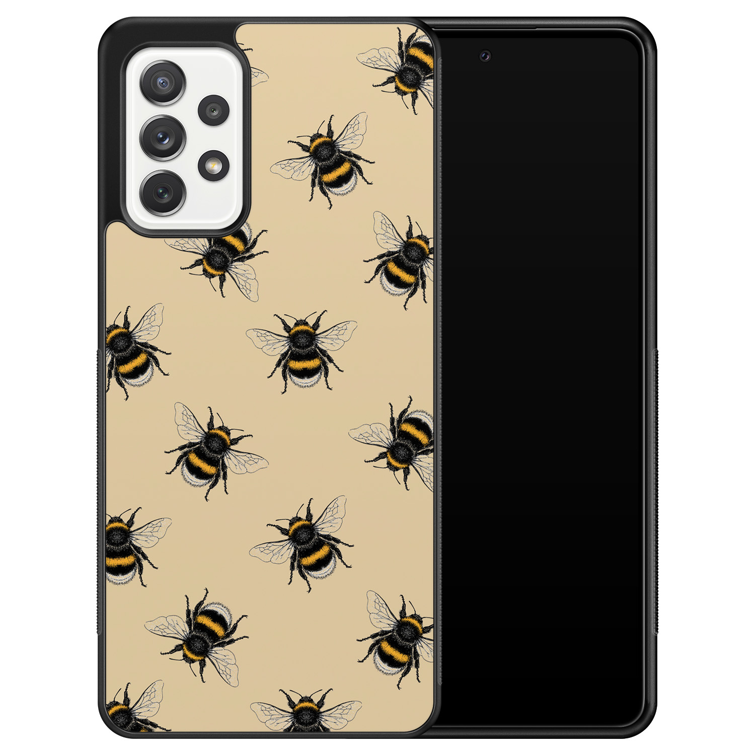 Leuke Telefoonhoesjes Samsung Galaxy A52 hoesje - Bee happy