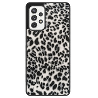 Leuke Telefoonhoesjes Samsung Galaxy A52 hoesje - Luipaard grijs