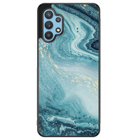 Leuke Telefoonhoesjes Samsung Galaxy A32 5G hoesje - Marmer blauw