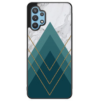 Leuke Telefoonhoesjes Samsung Galaxy A32 5G hoesje - Geometrisch blauw