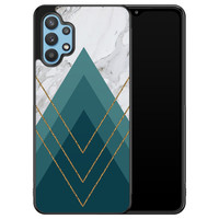 Leuke Telefoonhoesjes Samsung Galaxy A32 5G hoesje - Geometrisch blauw