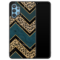 Leuke Telefoonhoesjes Samsung Galaxy A32 5G hoesje - Luipaard zigzag