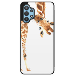 Leuke Telefoonhoesjes Samsung Galaxy A32 5G hoesje - Giraffe peekaboo