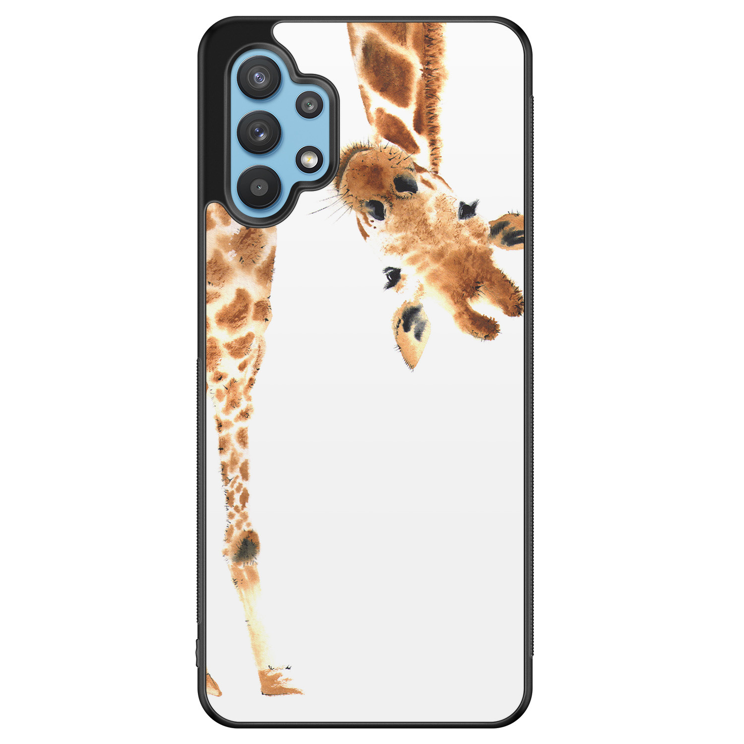 Leuke Telefoonhoesjes Samsung Galaxy A32 5G hoesje - Giraffe peekaboo