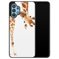 Leuke Telefoonhoesjes Samsung Galaxy A32 5G hoesje - Giraffe peekaboo