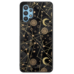 Leuke Telefoonhoesjes Samsung Galaxy A32 5G hoesje - Sun, moon, stars