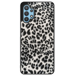 Leuke Telefoonhoesjes Samsung Galaxy A32 5G hoesje - Luipaard grijs