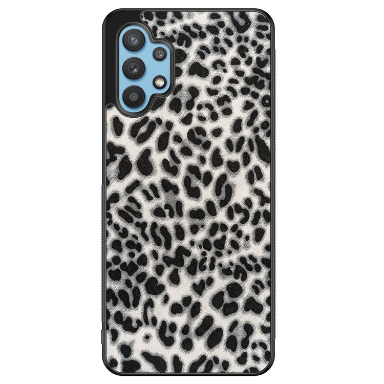 Leuke Telefoonhoesjes Samsung Galaxy A32 5G hoesje - Luipaard grijs