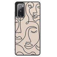 Leuke Telefoonhoesjes Samsung Galaxy S20 FE hoesje - Abstract gezicht lijnen