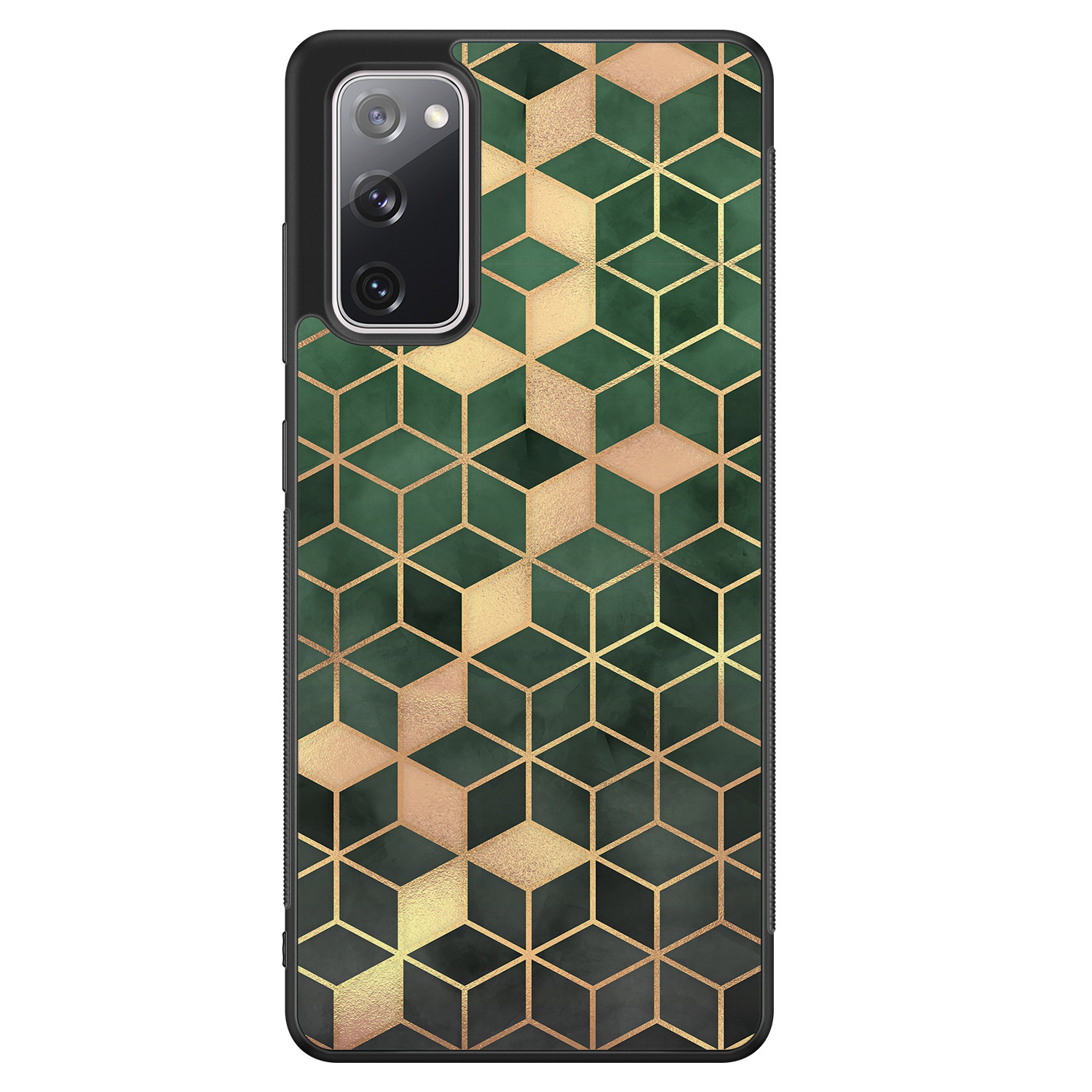 Leuke Telefoonhoesjes Samsung Galaxy S20 FE hoesje - Green cubes