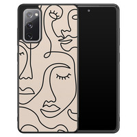 Leuke Telefoonhoesjes Samsung Galaxy S20 FE hoesje - Abstract gezicht lijnen