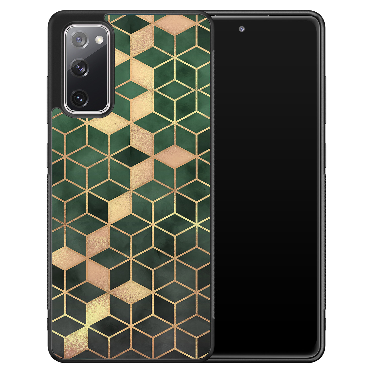 Leuke Telefoonhoesjes Samsung Galaxy S20 FE hoesje - Green cubes