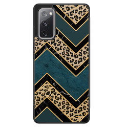 Leuke Telefoonhoesjes Samsung Galaxy S20 FE hoesje - Luipaard zigzag