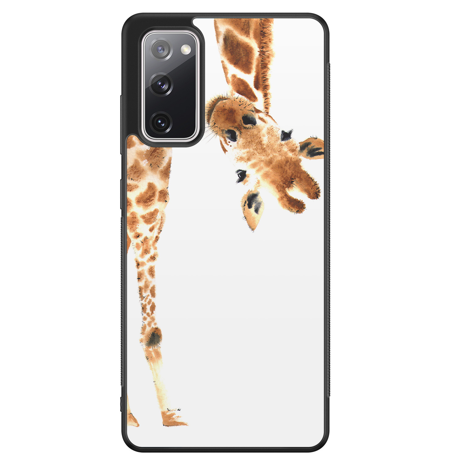 Leuke Telefoonhoesjes Samsung Galaxy S20 FE hoesje - Giraffe peekaboo