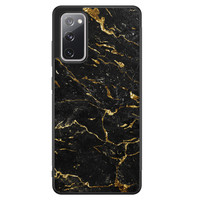 Leuke Telefoonhoesjes Samsung Galaxy S20 FE hoesje - Marmer zwart goud