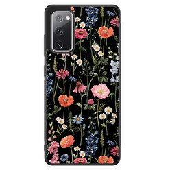 Leuke Telefoonhoesjes Samsung Galaxy S20 FE hoesje - Dark flowers