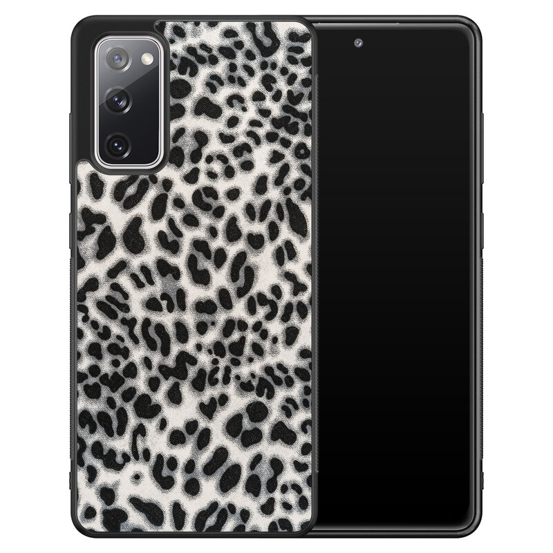 Leuke Telefoonhoesjes Samsung Galaxy S20 FE hoesje - Luipaard grijs