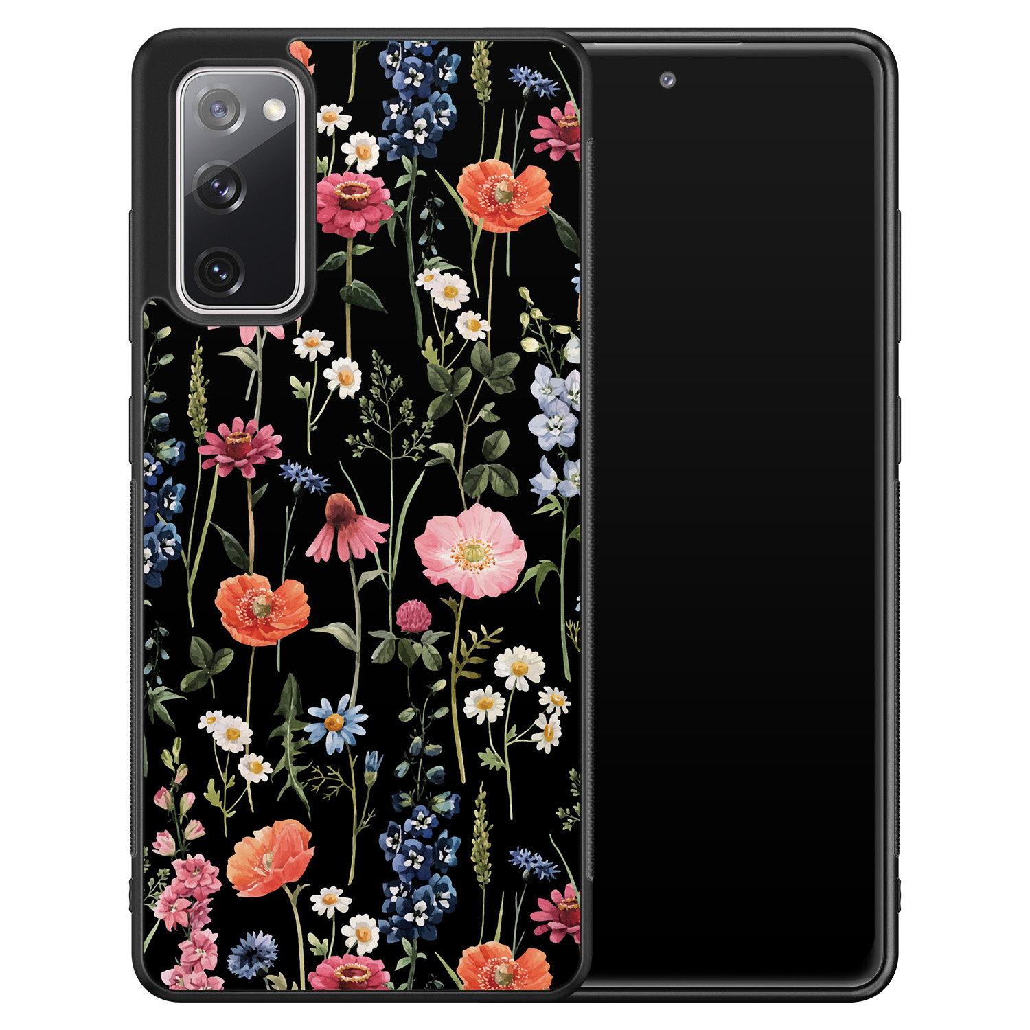 Leuke Telefoonhoesjes Samsung Galaxy S20 FE hoesje - Dark flowers